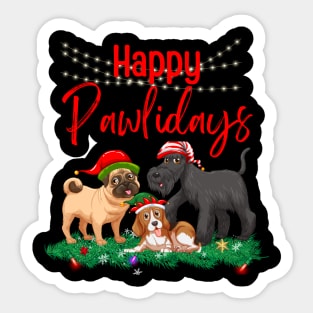 Happy Pawlidays Sticker